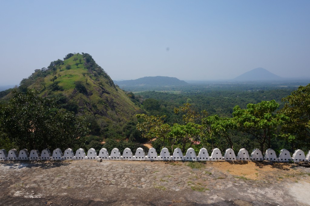 Paysage dans les ruines de dambulla