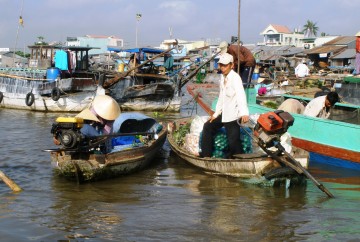 Marché flottant Delta du Mekong