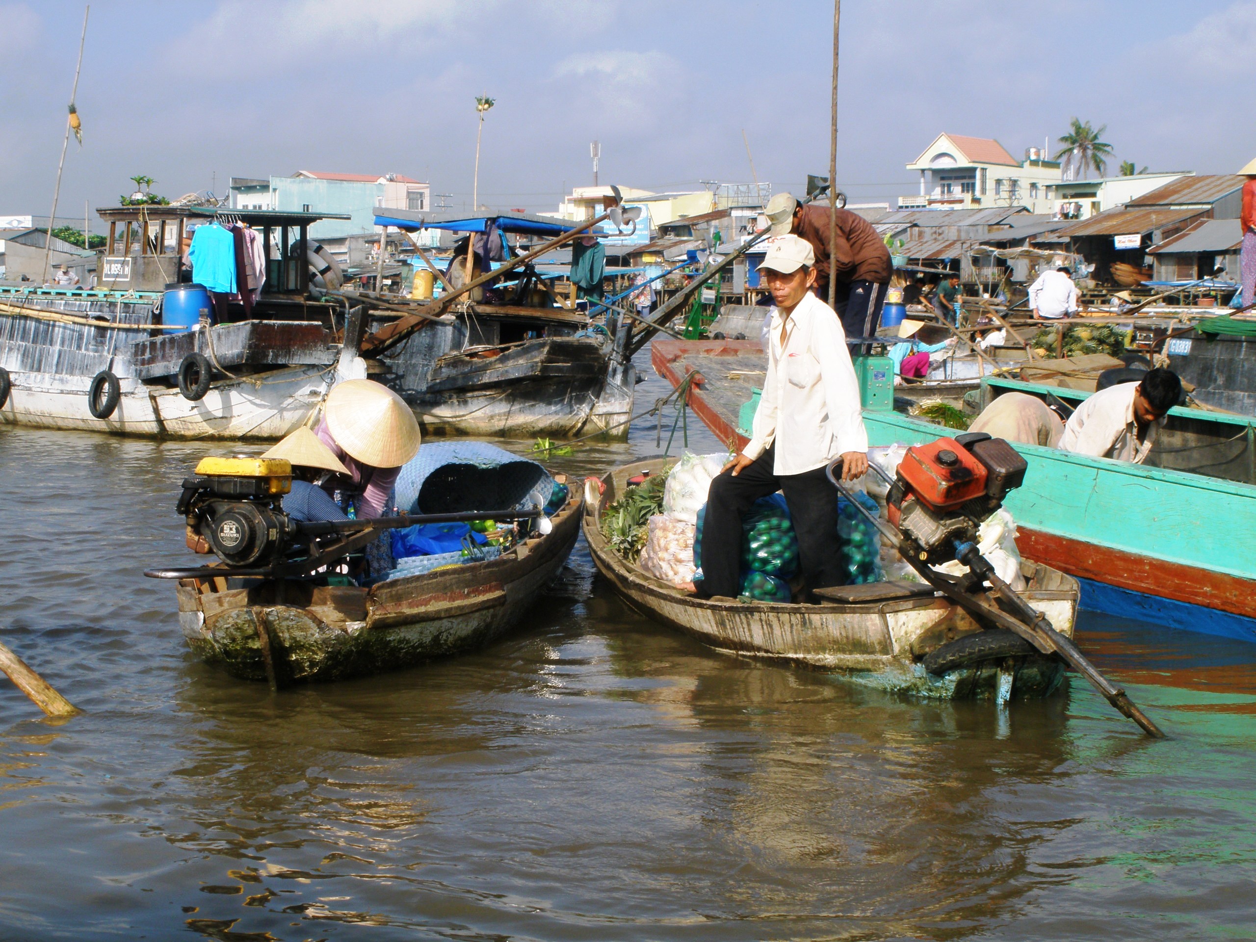 Marché flottant Delta du Mekong