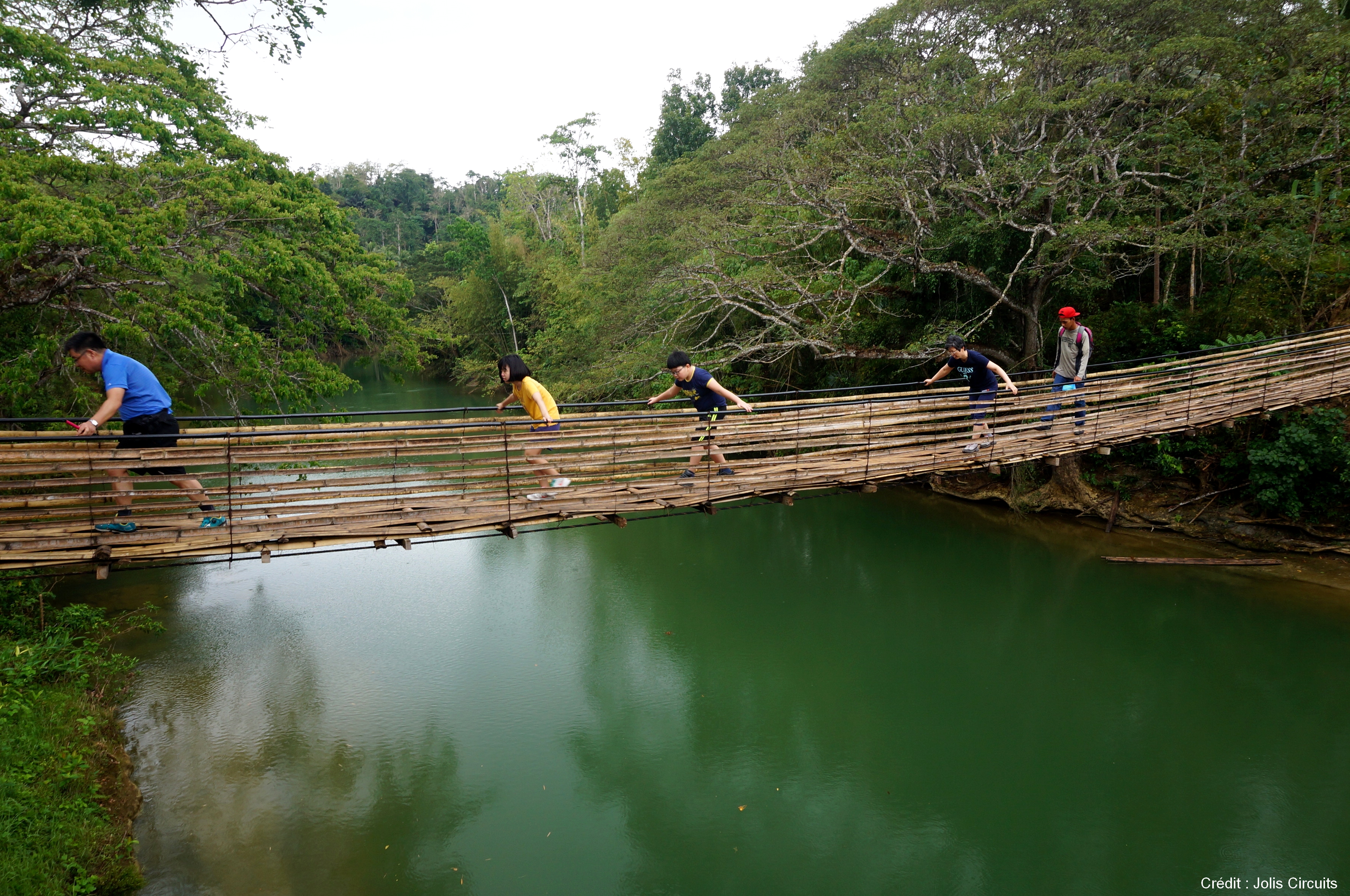 pont suspendu loboc river philippines bohol