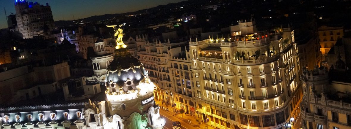 madrid roof top la nuit