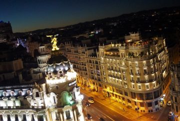 madrid roof top la nuit