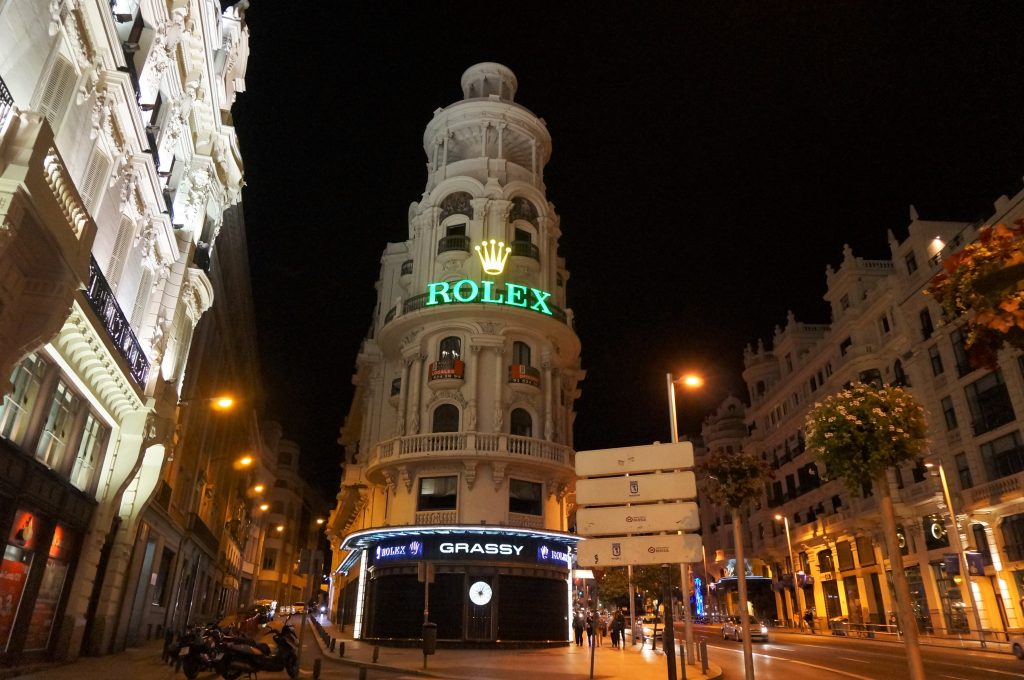 madrid espagne by night gran via