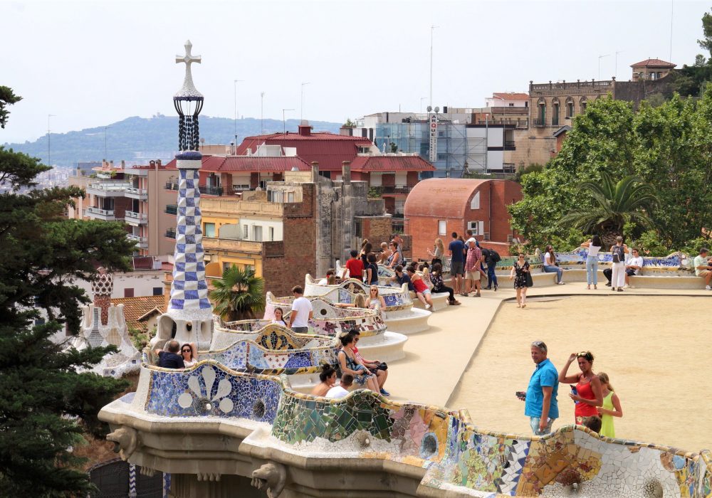 parc guell - barcelone - espagne - La place de la nature