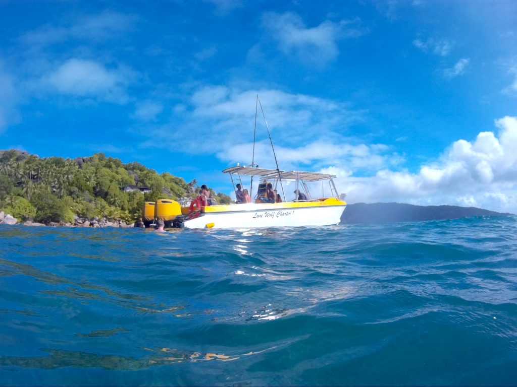 bateau, sortie snorkeling, la digue, seychelles