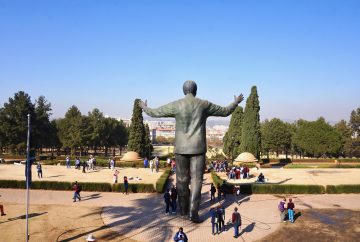 statue de nelson mandela, pretoria, union buildings, afrique du sud