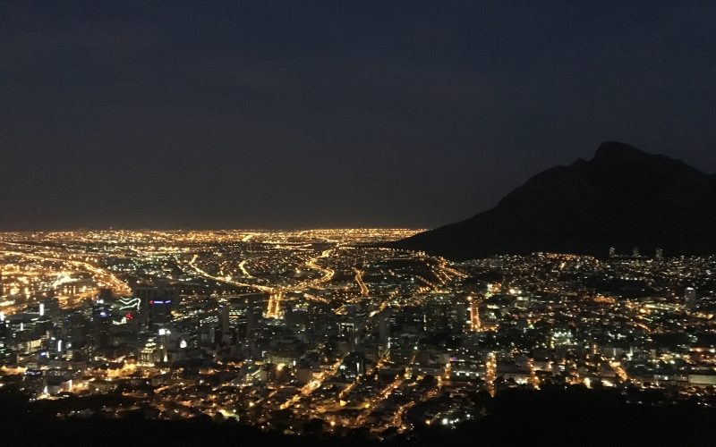 Cape town de nuit, Signal Hill, Afrique du Sud