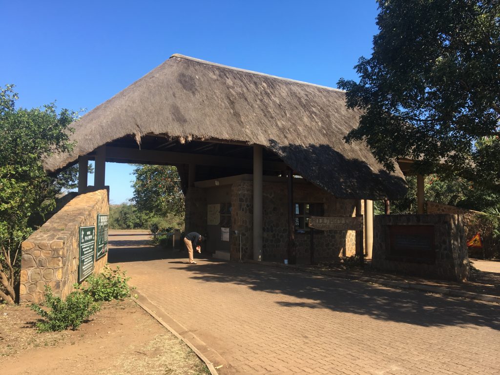 Entrée du parc Hluhluwe, afrique du sud