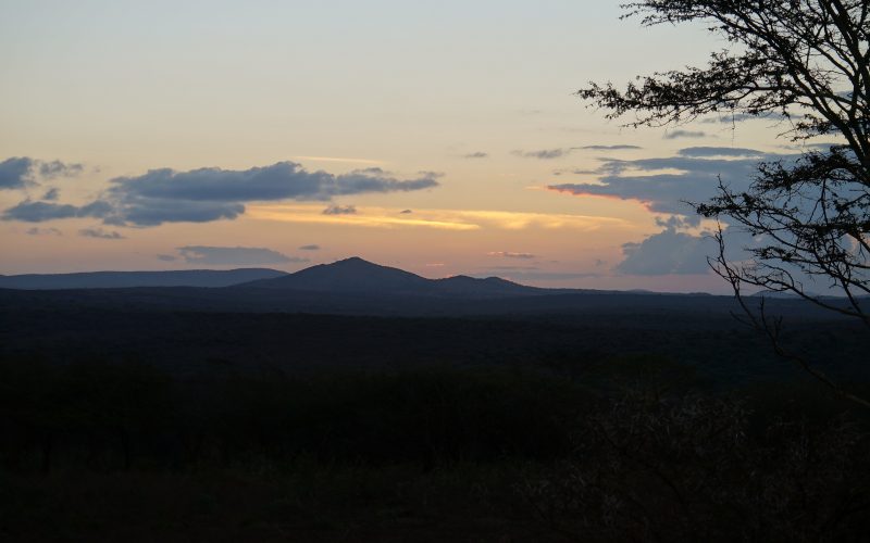 coucher de soleil, réserve zulu nyala, afrique du sud