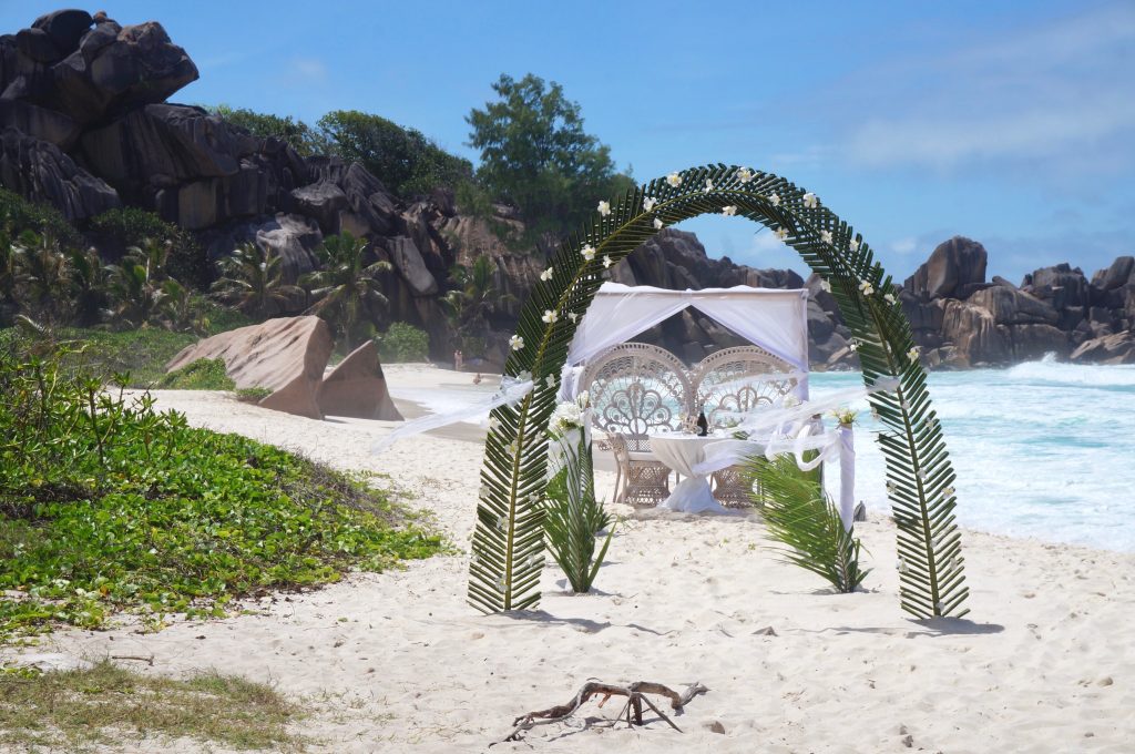 mariage, grand anse, la digue, seychelles