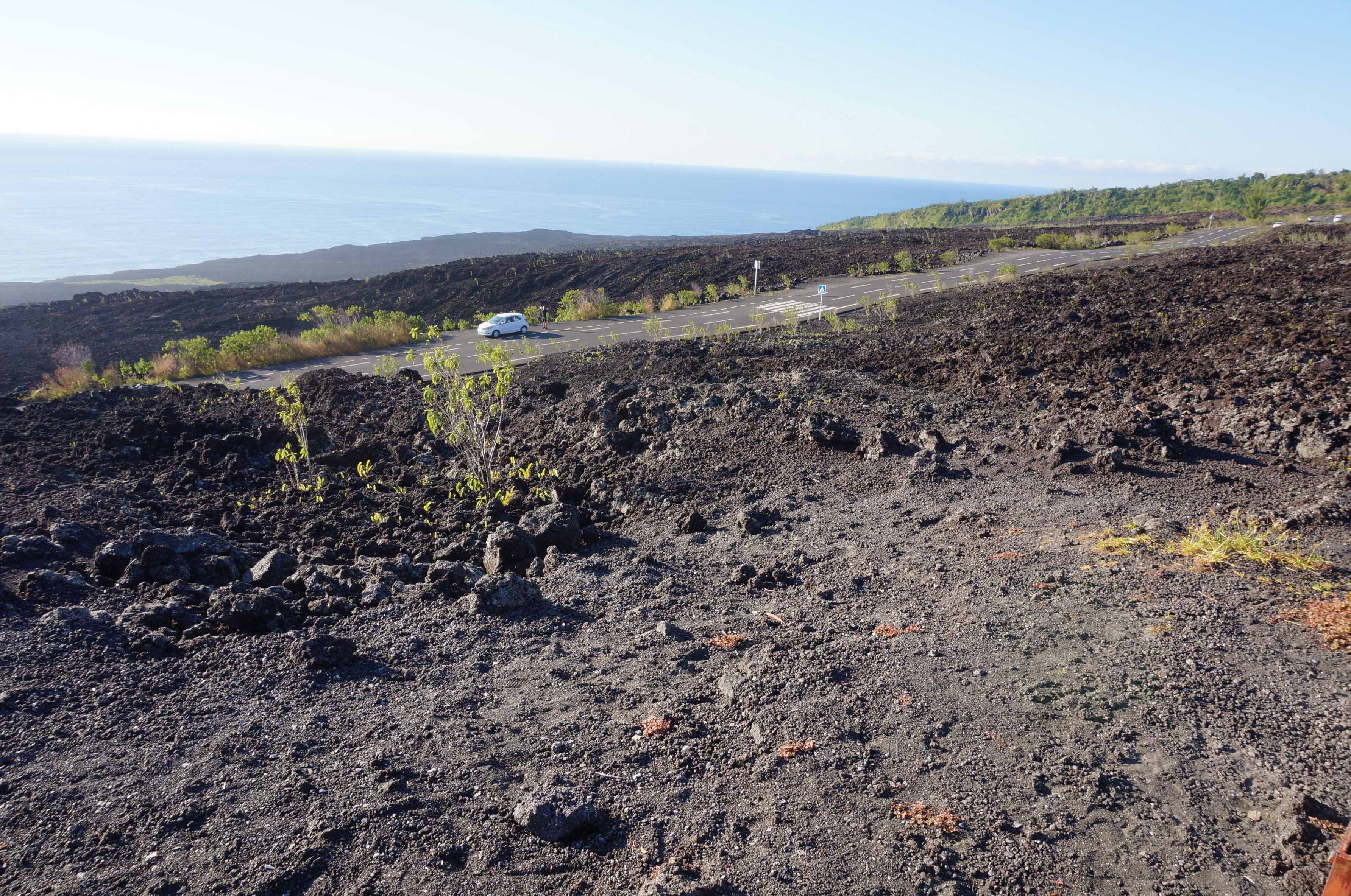 coulée de lave 2007, île de la réunion