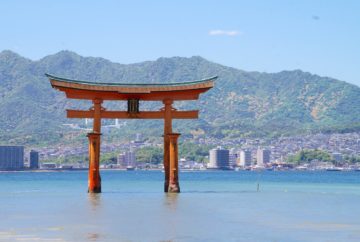 torii, ile de miyajima, japon, itsukushima