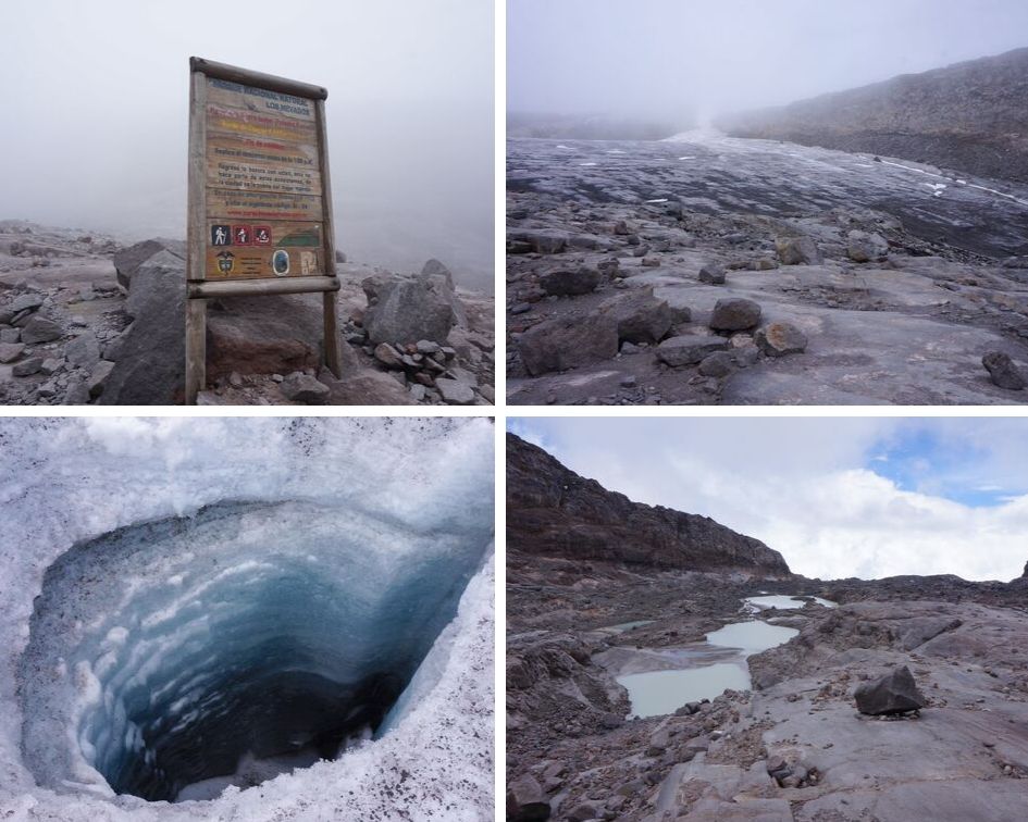 glacier santa isabel, colombie, parc national los nevados
