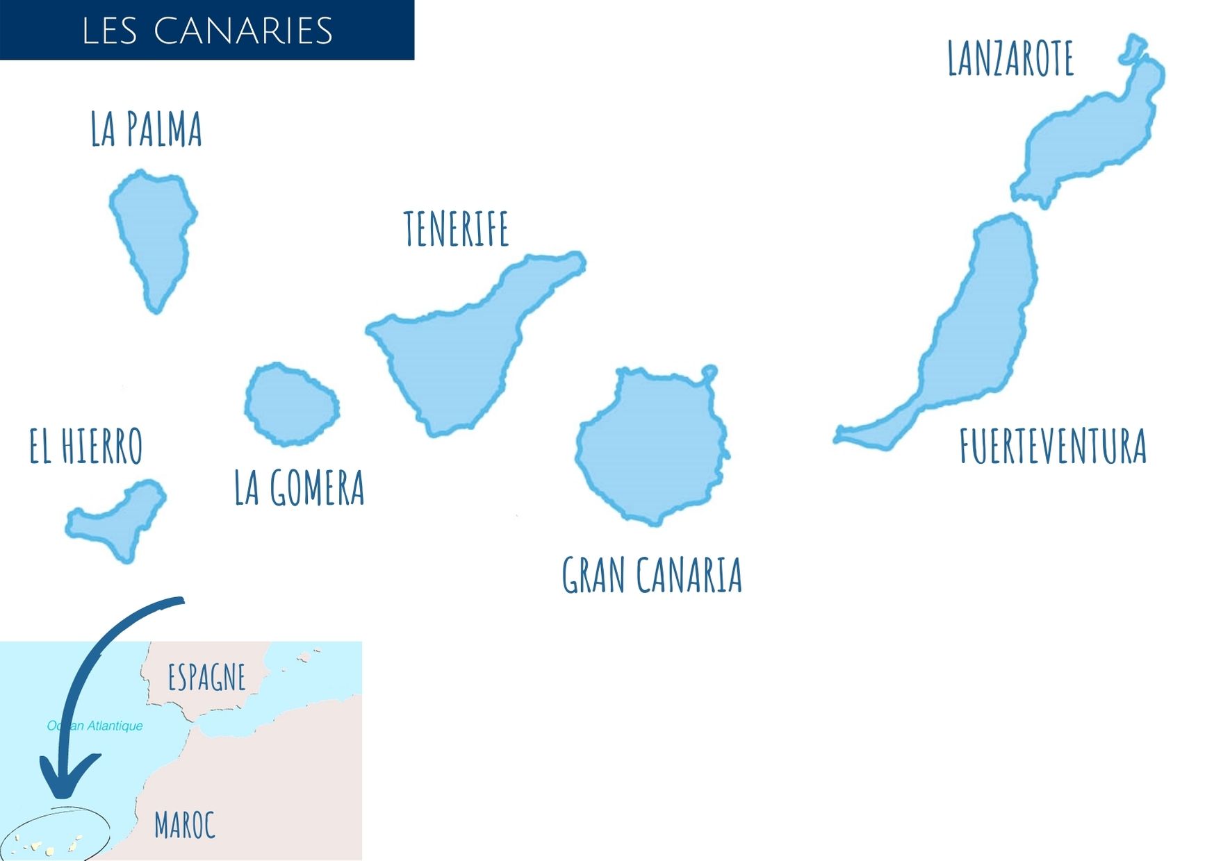 Carte Les Canaries 