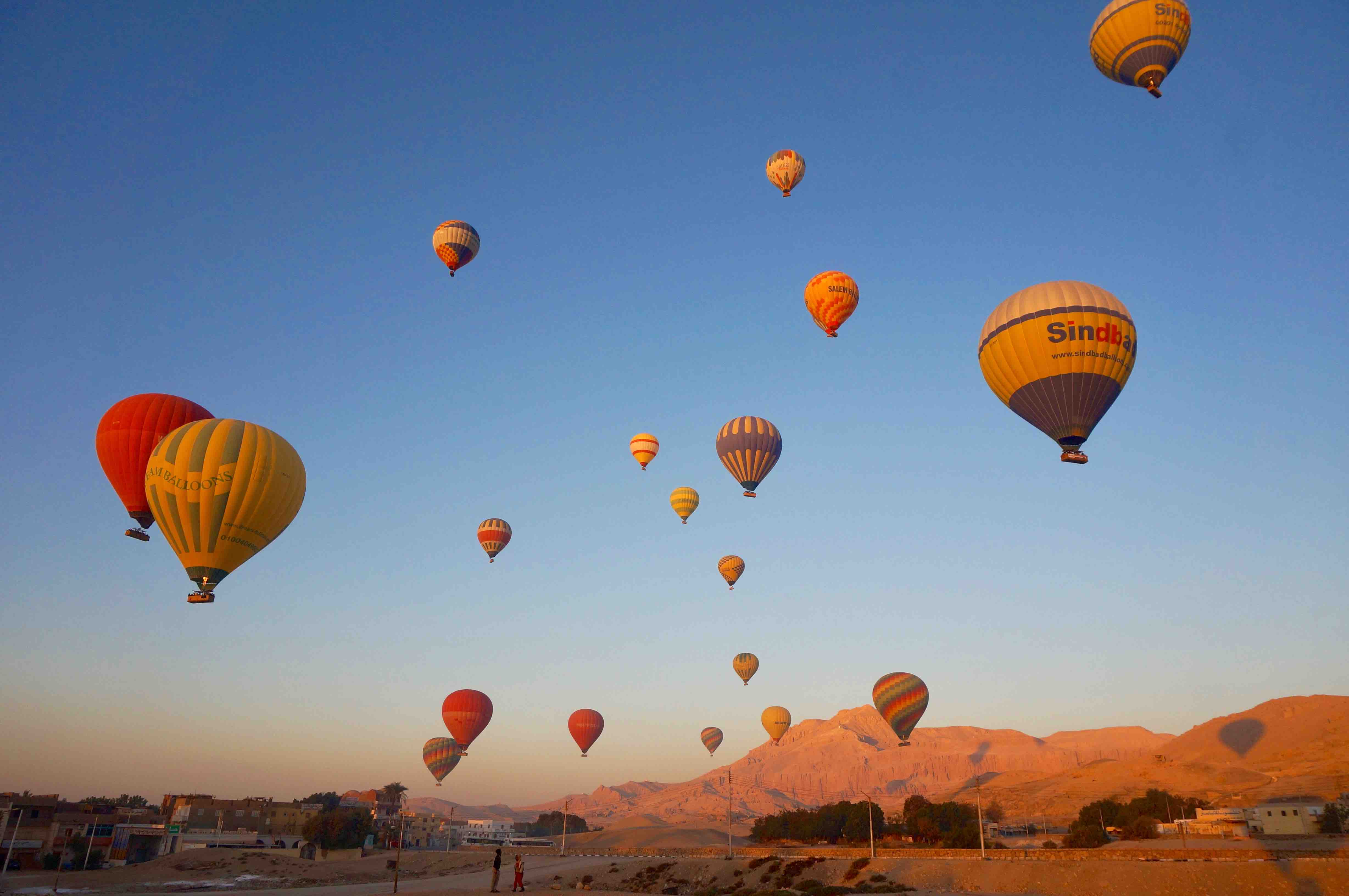 Vol en montgolfière, louxor, Egypte