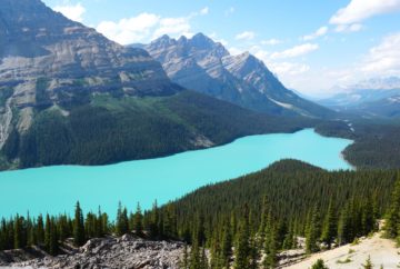 icefields parkway, lac peyto, parc national des glaciers, canada, ouest canadien, voyage, icefield road