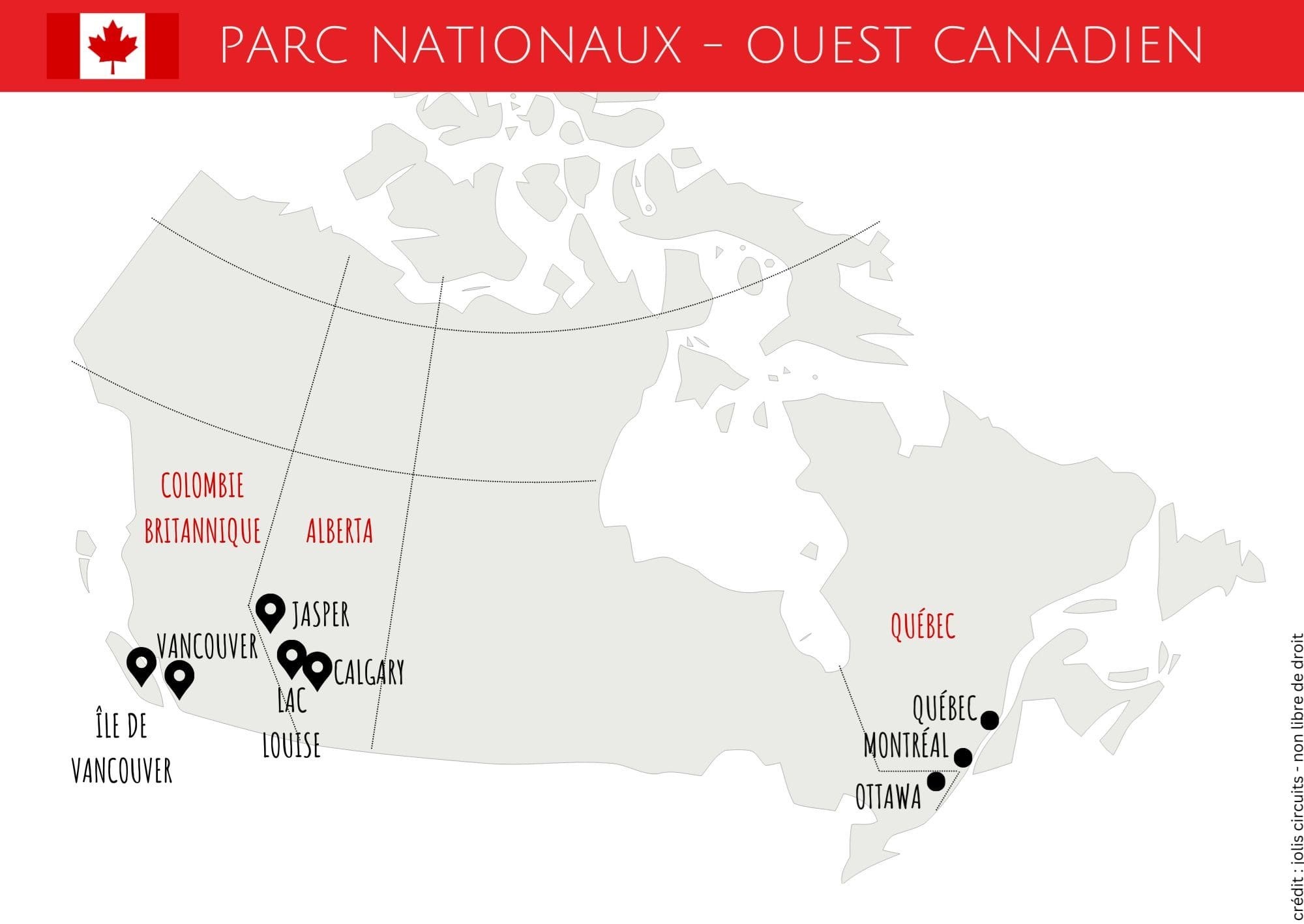 carte canada roadtrip ouest canada