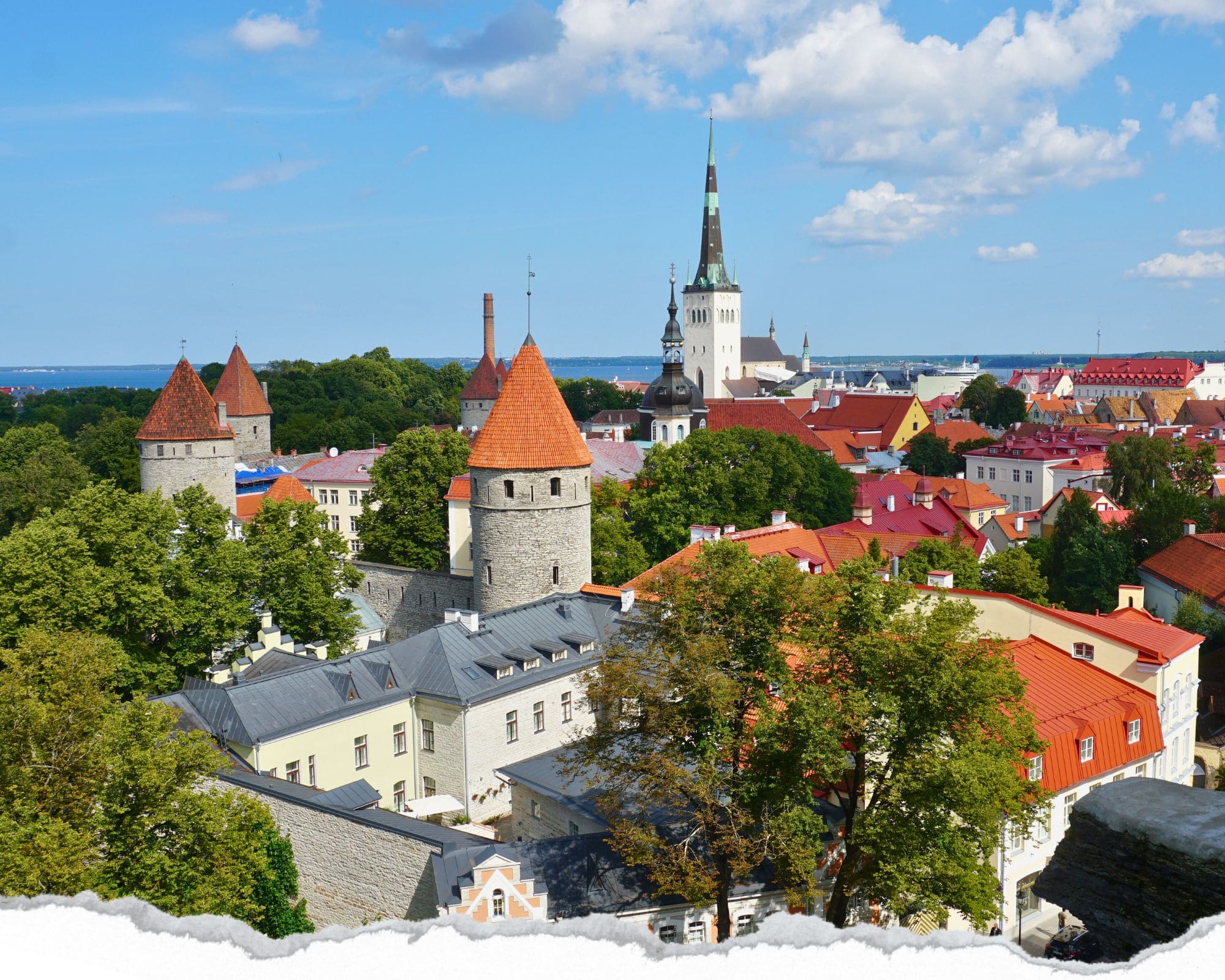 Tallinn, estonie, belvédère de Kohtuotsa, vieille ville, Vanalinn