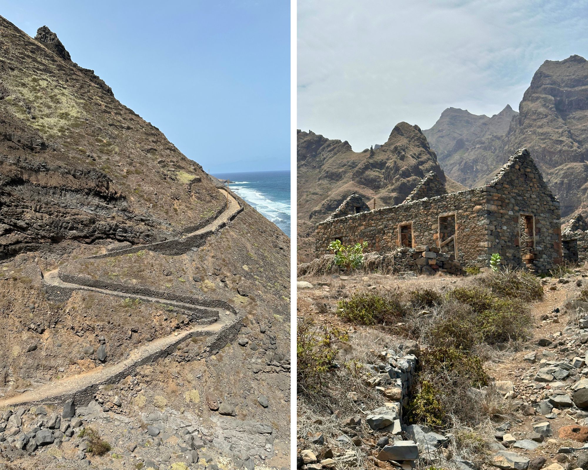 Cruzinha randonnée ponta do sol, île santo antao, cap vert, cabo verde