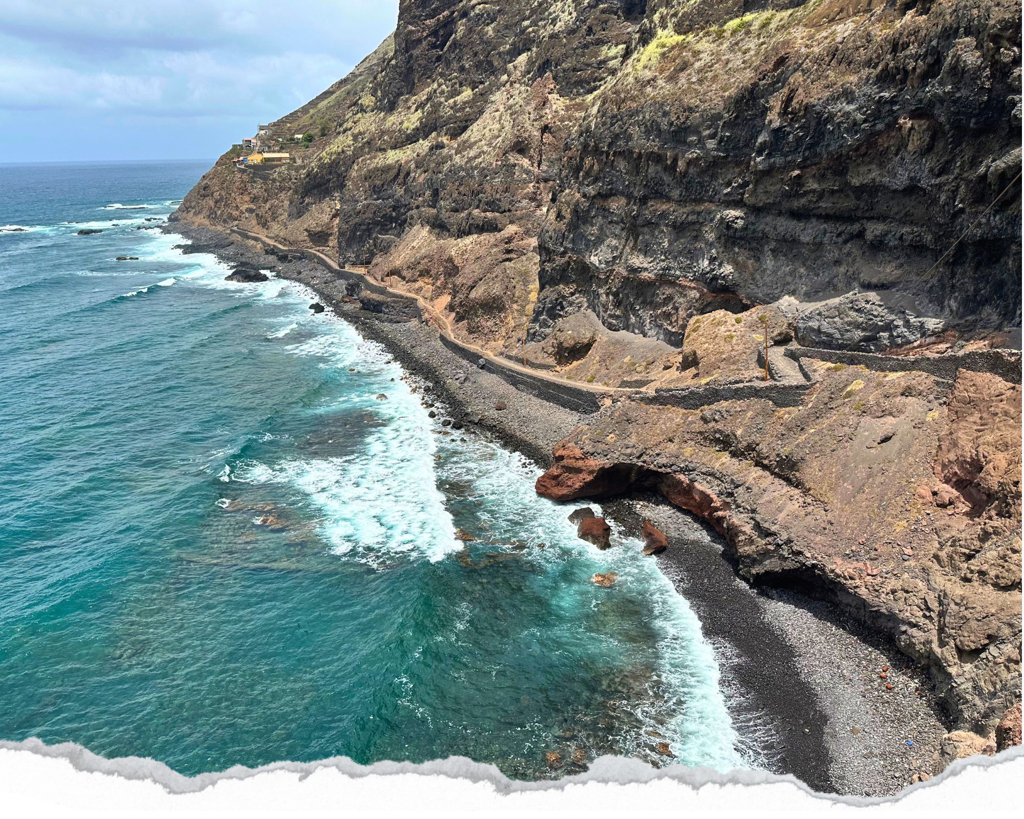 Cruzinha randonnée ponta do sol, île santo antao, cap vert, cabo verde