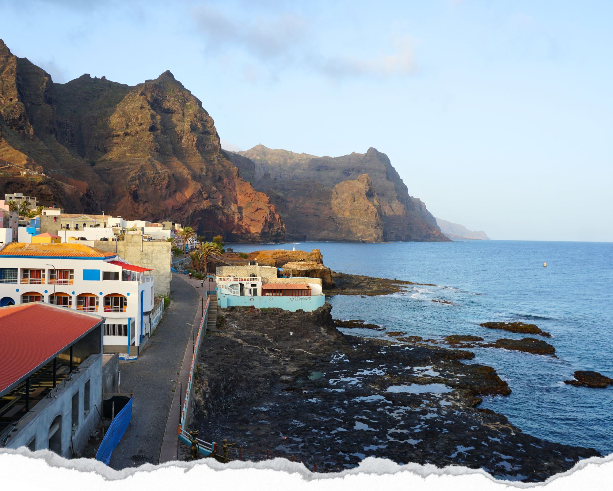 Ponta do sol, cap vert, santo antao, cabo verde, vue mer