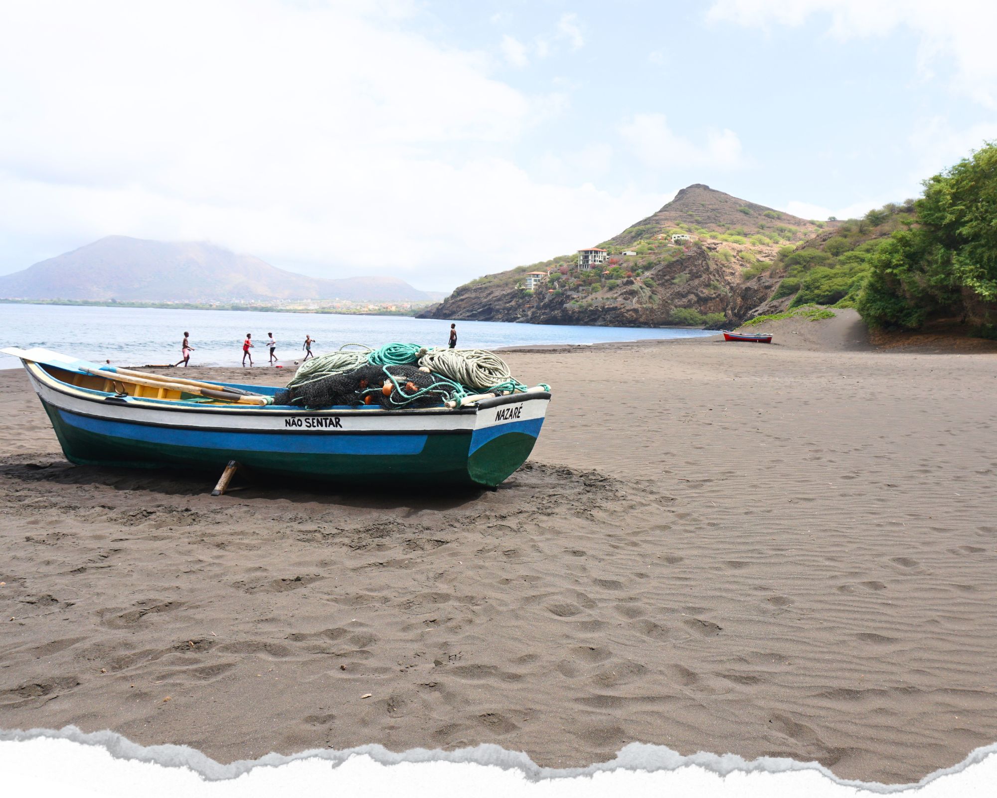plage de sable noir, cap vert, cabo verde, ribeira da prata