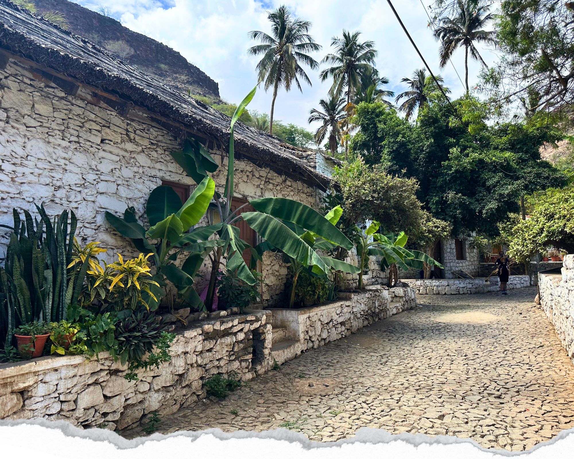 île de santiago, cap vert, cabo verde, rue banana, cidade velha