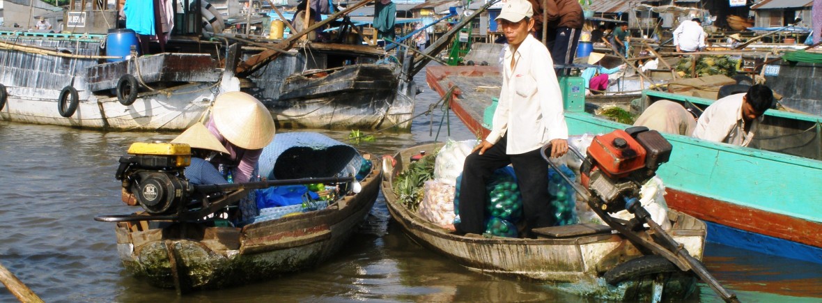 Marché flottant Delta du Mekong